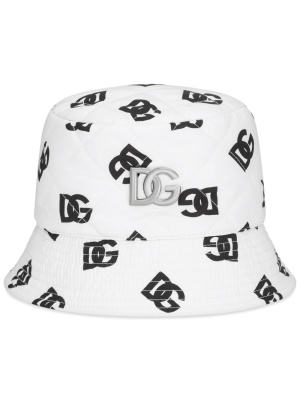 

Quilted logo-print bucket hat, Dolce & Gabbana Quilted logo-print bucket hat