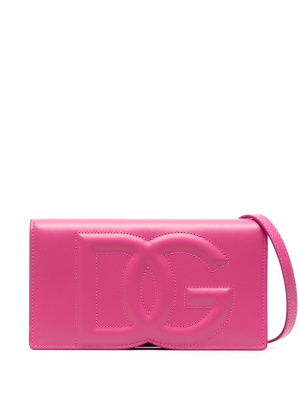 

Logo-embossed leather crossbody bag, Dolce & Gabbana Logo-embossed leather crossbody bag