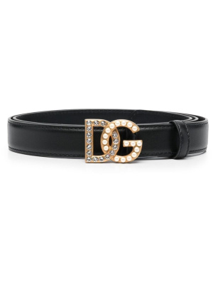 

Embellished logo-buckle belt, Dolce & Gabbana Embellished logo-buckle belt
