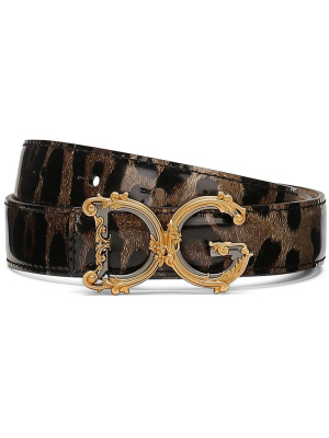 

DG-buckle leopard-print belt, Dolce & Gabbana DG-buckle leopard-print belt