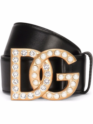 

DG logo buckle leather belt, Dolce & Gabbana DG logo buckle leather belt