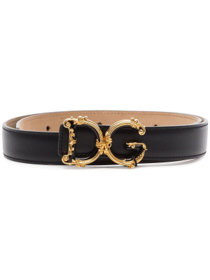 

Baroque logo plaque belt, Dolce & Gabbana Baroque logo plaque belt