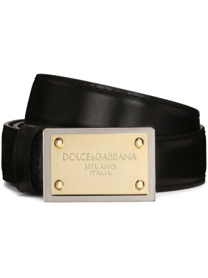 

Logo-buckle leather belt, Dolce & Gabbana Logo-buckle leather belt