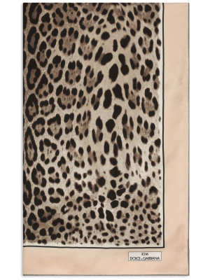 

KIM DOLCE&GABBANA leopard-print silk scarf, Dolce & Gabbana KIM DOLCE&GABBANA leopard-print silk scarf