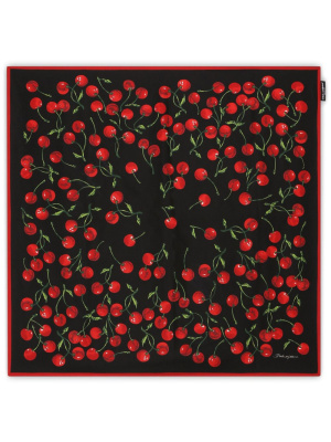 

Cherry-print silk scarf, Dolce & Gabbana Cherry-print silk scarf