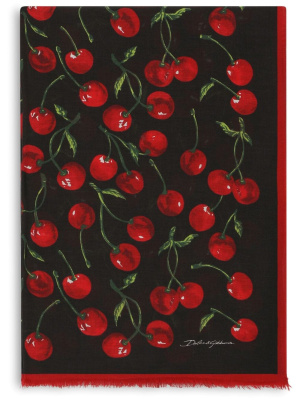 

Cherry-print silk scarf, Dolce & Gabbana Cherry-print silk scarf