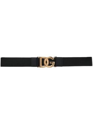 

Logo-plaque elasticated belt, Dolce & Gabbana Logo-plaque elasticated belt