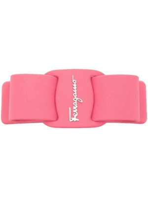 

Logo-plaque leather hair clip, Ferragamo Logo-plaque leather hair clip