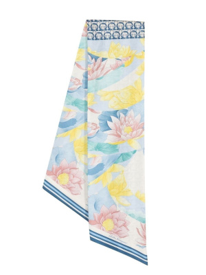 

Water lilies-print silk scarf, Ferragamo Water lilies-print silk scarf