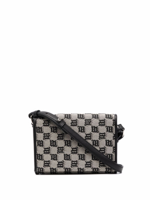 

Monogram-jacquard shoulder bag, MISBHV Monogram-jacquard shoulder bag