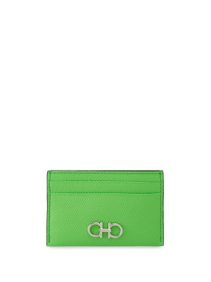 

Gancini-plaque leather cardholder, Ferragamo Gancini-plaque leather cardholder