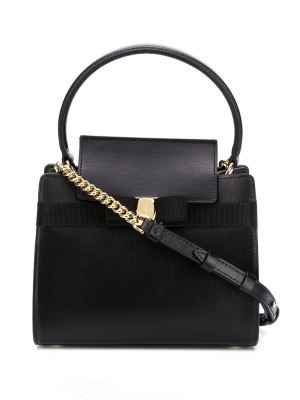 

Mini bow-embellished tote bag, Ferragamo Mini bow-embellished tote bag