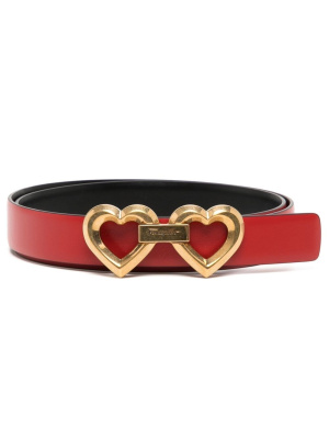 

Heart-buckle leather belt, Ferragamo Heart-buckle leather belt