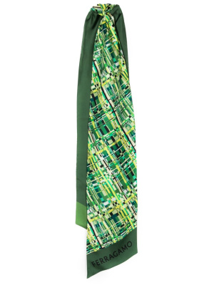 

Check-pattern silk scarf, Ferragamo Check-pattern silk scarf