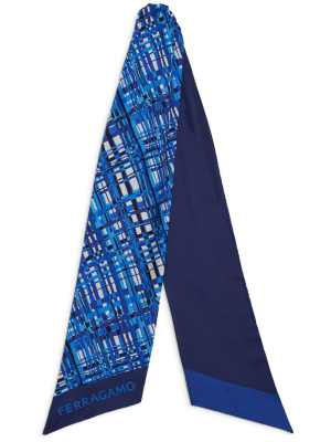 

Check-pattern silk headband, Ferragamo Check-pattern silk headband
