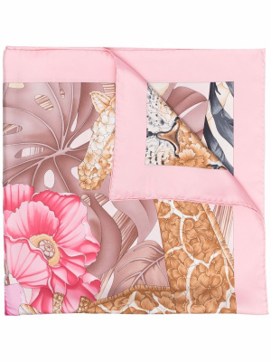 

Forest graphic-print silk scarf, Ferragamo Forest graphic-print silk scarf
