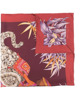 

Tiger-print detail scarf, Ferragamo Tiger-print detail scarf