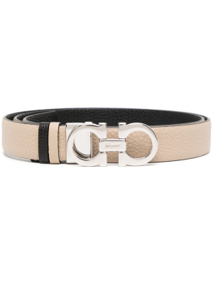 

Gancini-buckle leather belt, Ferragamo Gancini-buckle leather belt