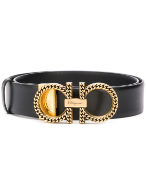 

Double Gancini buckle belt, Ferragamo Double Gancini buckle belt