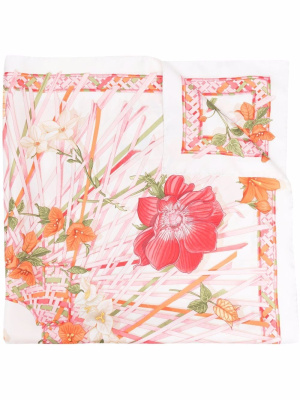 

Floral-print scarf, Ferragamo Floral-print scarf