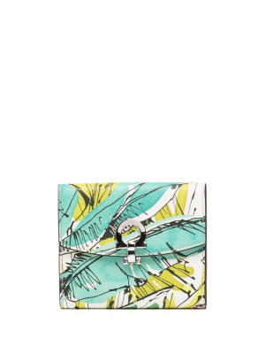

Gancini-plaque jungle-print wallet, Ferragamo Gancini-plaque jungle-print wallet