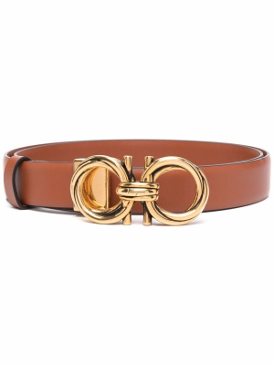 

Logo-embellished leather belt, Ferragamo Logo-embellished leather belt