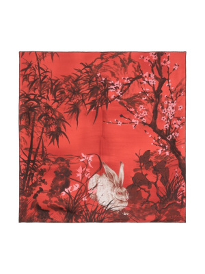

Graphic-print silk scarf, Ferragamo Graphic-print silk scarf