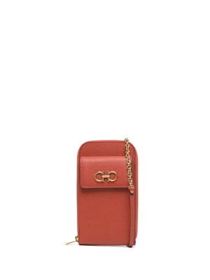 

The Gancini leather phone case, Ferragamo The Gancini leather phone case