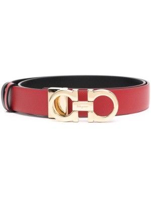 

Gancini-buckle calf leather belt, Ferragamo Gancini-buckle calf leather belt
