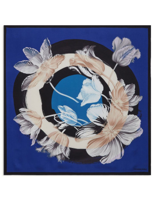 

Tulip-print silk scarf, Ferragamo Tulip-print silk scarf
