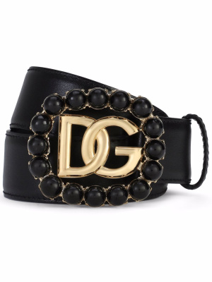 

Leather DG-logo buckle belt, Dolce & Gabbana Leather DG-logo buckle belt