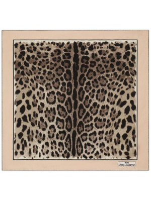 

KIM DOLCE&GABBANA leopard-print silk scarf, Dolce & Gabbana KIM DOLCE&GABBANA leopard-print silk scarf