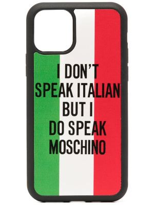 

Italian flag print iPhone 11 Pro case, Moschino Italian flag print iPhone 11 Pro case