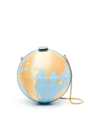 

World map leather clutch bag, Moschino World map leather clutch bag