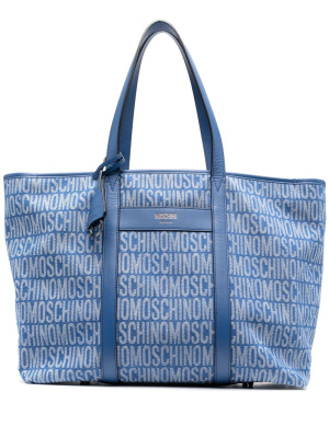 

Logo-detail tote bag, Moschino Logo-detail tote bag