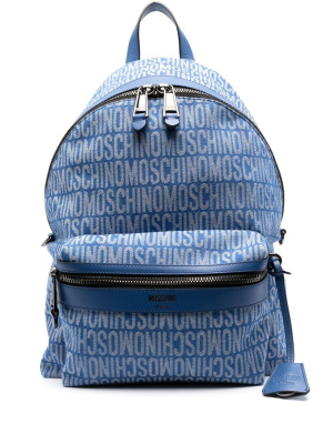 

Logo-print zip-up backpack, Moschino Logo-print zip-up backpack