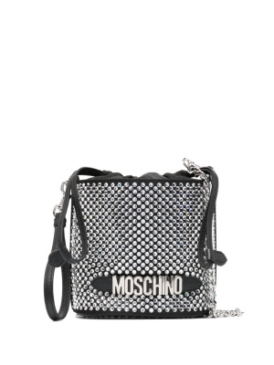 

Logo-lettering bucket bag, Moschino Logo-lettering bucket bag