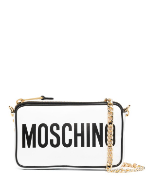 

Logo-print shoulder bag, Moschino Logo-print shoulder bag