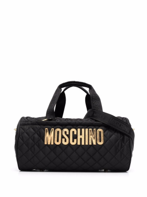 

Diamond-quilted logo holdall, Moschino Diamond-quilted logo holdall