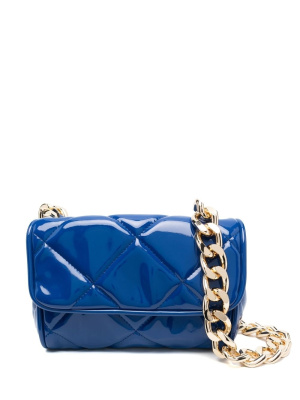 

Diamond-quilt patent shoulder bag, Moschino Diamond-quilt patent shoulder bag