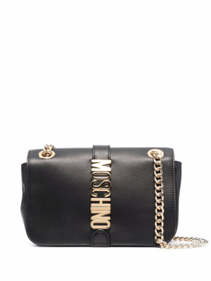 

Logo-plaque shoulder bag, Moschino Logo-plaque shoulder bag