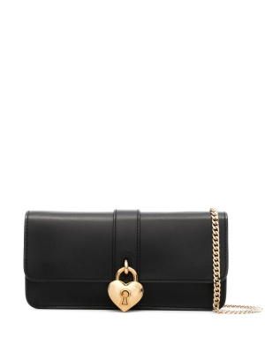 

Padlock-detail leather cross body bag, Moschino Padlock-detail leather cross body bag