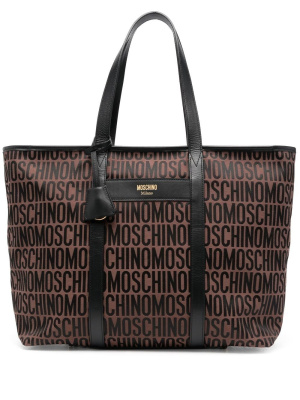 

Logo-print tote bag, Moschino Logo-print tote bag
