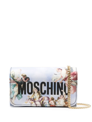 

Fresco-print chain-link purse, Moschino Fresco-print chain-link purse
