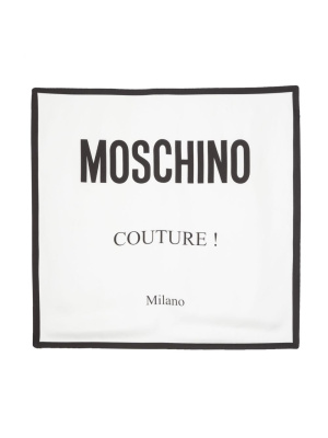 

Logo-print silk scarf, Moschino Logo-print silk scarf