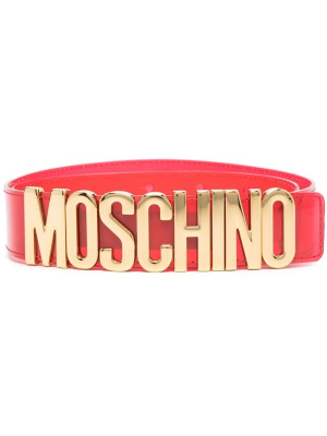 

Logo-plaque patent-finish belt, Moschino Logo-plaque patent-finish belt
