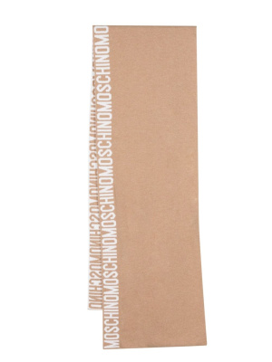 

Intarsia-knit logo scarf, Moschino Intarsia-knit logo scarf