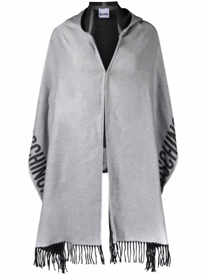 

Logo-detail hooded scarf, Moschino Logo-detail hooded scarf