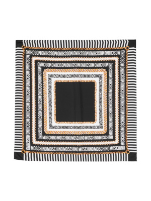

Logo-print silk scarf, Moschino Logo-print silk scarf