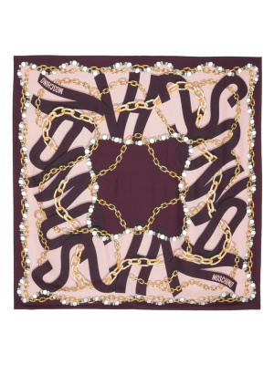 

Chain-print silk scarf, Moschino Chain-print silk scarf